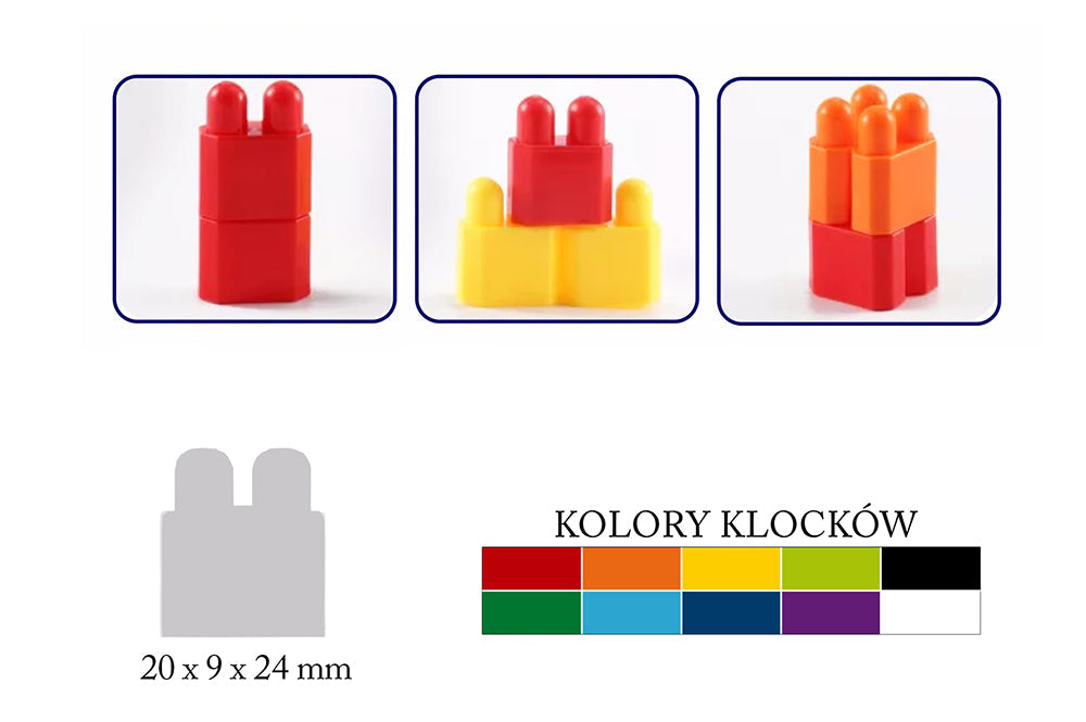 Askato Klocki małych geniuszy cegiełki - 140 elementów - obrazek 4