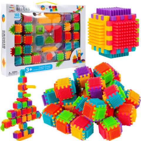 MalPlay Klocki jeżyki wafle 140 elem w kartonie