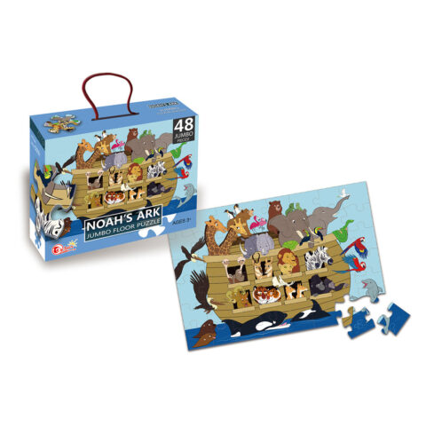 Askato Puzzle podłogowe Jumbo Arka Noego - 48 elementów