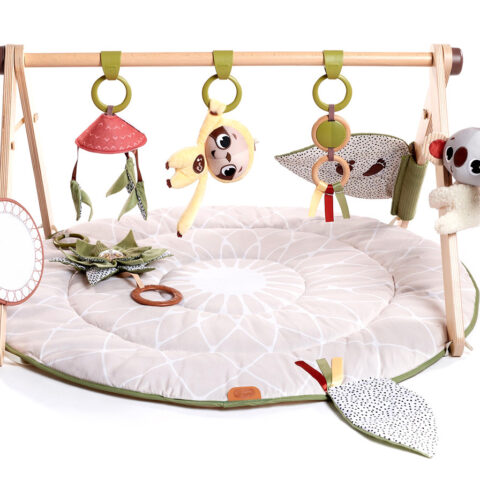 Tiny Love - Gimnastyka/mata edukacyjna z drewnianym stojakiem Boho Chic
