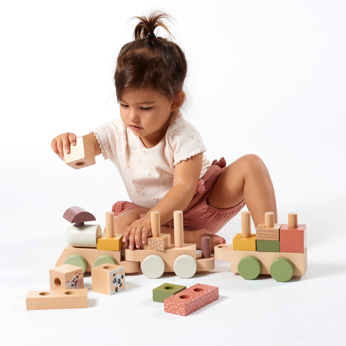 Tiny Love Drewniane klocki Boho Chic Wooden Collection - obrazek 5