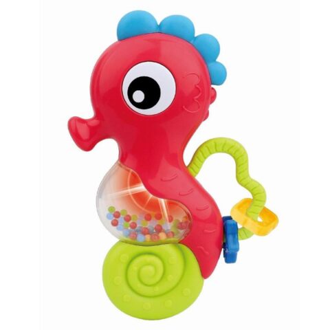 Grzechotka muzyczna Baby Mix konik morski czerwony