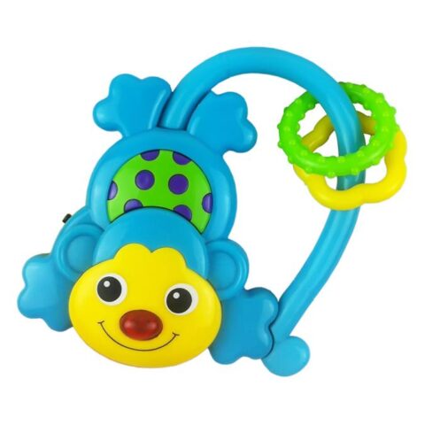 Grzechotka Grzechotka z pozytywką Baby Mix małpa niebieska