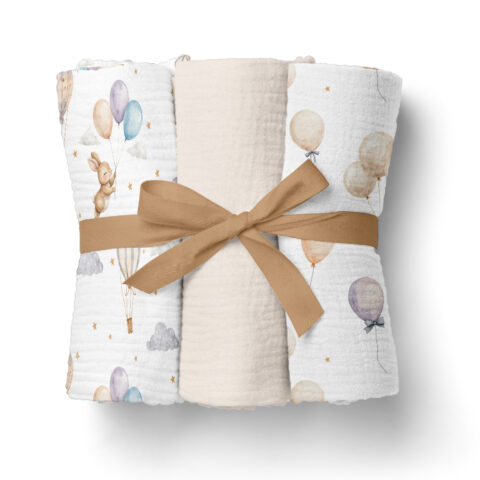 PIELUSZKI MUŚLINOWE 70x70cm 3pack