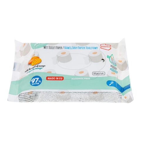 Nawilżany papier toaletowy o zapachu mango 50 szt.