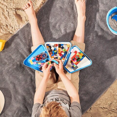 Trunki Przenośne pudełko, pojemnik na zabawki TeeBee - turkusowe