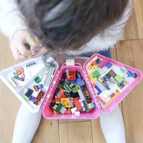 Trunki Przenośne pudełko, pojemnik na zabawki TeeBee - turkusowe