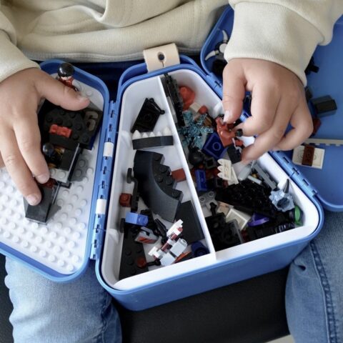 Trunki Przenośne pudełko, pojemnik na zabawki TeeBee - turkusowe