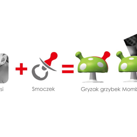 Mombella Uspokajający Gryzak Dla Dzieci Grzybek Pink