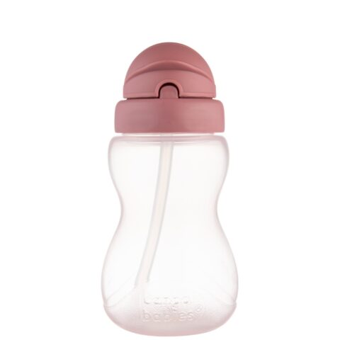 Canpol babies Bidon ze składaną rurką silikonową 270 ml różowy