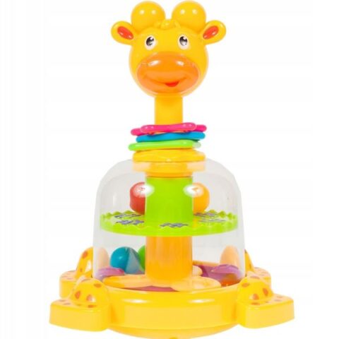 MalPlay BĄCZEK SPINNER DLA DZIECI ŻYRAFKA Z KULECZKAMI ZABAWKA WIRUJĄCA DLA DZIECI
