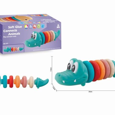 MalPlay Krokodyl klocki miękkie do łączenia 23cm