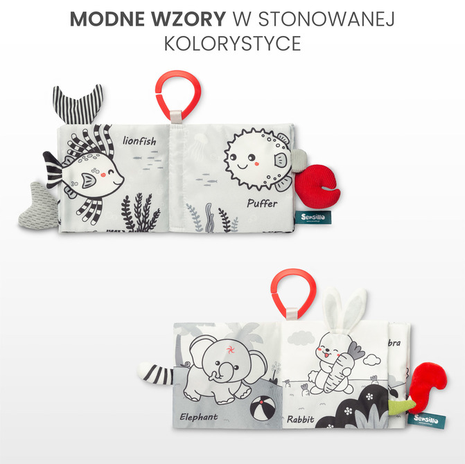 BLACK&WHITE KSIĄŻECZKA MATERIAŁOWA DELFIN