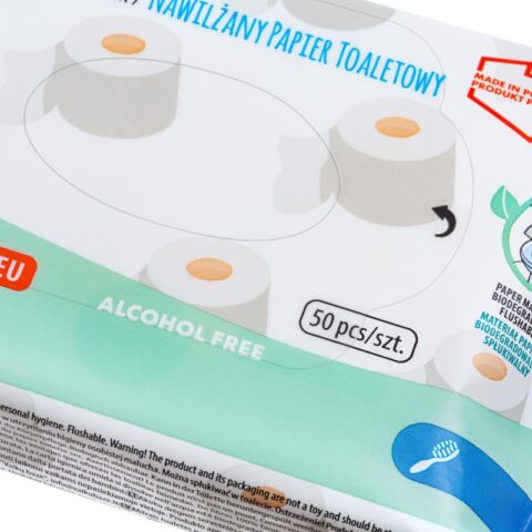Nawilżany papier toaletowy o zapachu mango 50 szt.