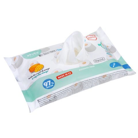 Nawilżany papier toaletowy o zapachu mango 50 szt.