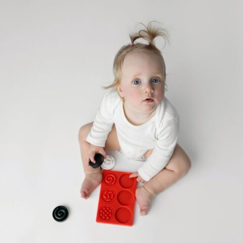 Mom's Care - Puzzle sensoryczne kółeczka kontrastowe