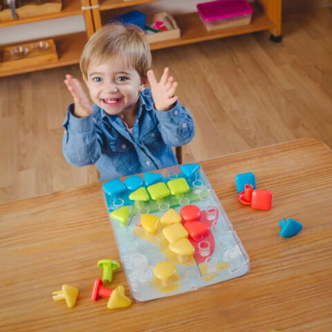 Tablica edukacyjna / Puzzle Superpegs - 32 elementy