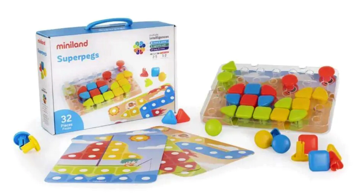 Tablica edukacyjna / Puzzle Superpegs - 32 elementy