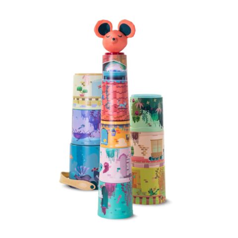 Kubeczkowa piramidka - magiczny zamek 11 szt