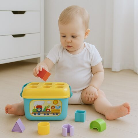 Wiaderko z zabawkami do wkładania Baby Mix