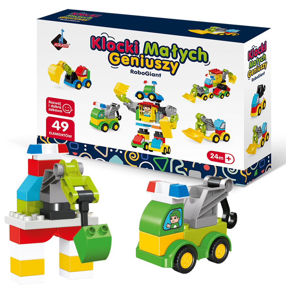 Askato Klocki Małych Geniuszy RoboGiant – 49 elementów