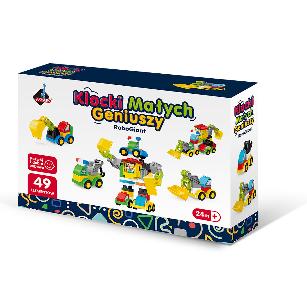 Askato Klocki Małych Geniuszy RoboGiant – 49 elementów