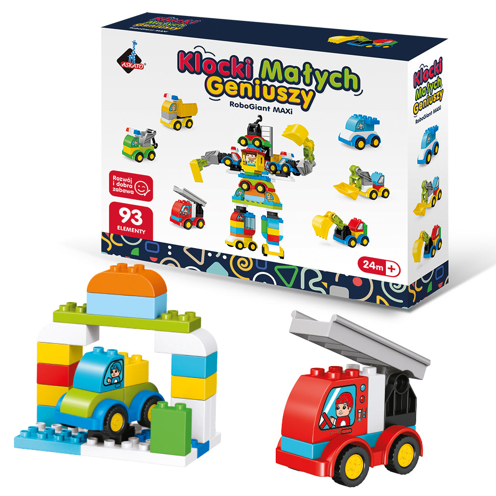 Askato Klocki Małych Geniuszy RoboGiant MAXi – 93 elementów