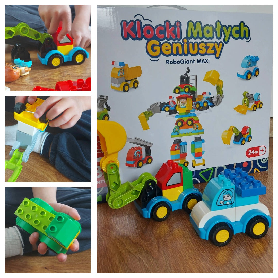 Askato Klocki Małych Geniuszy RoboGiant MAXi – 93 elementów