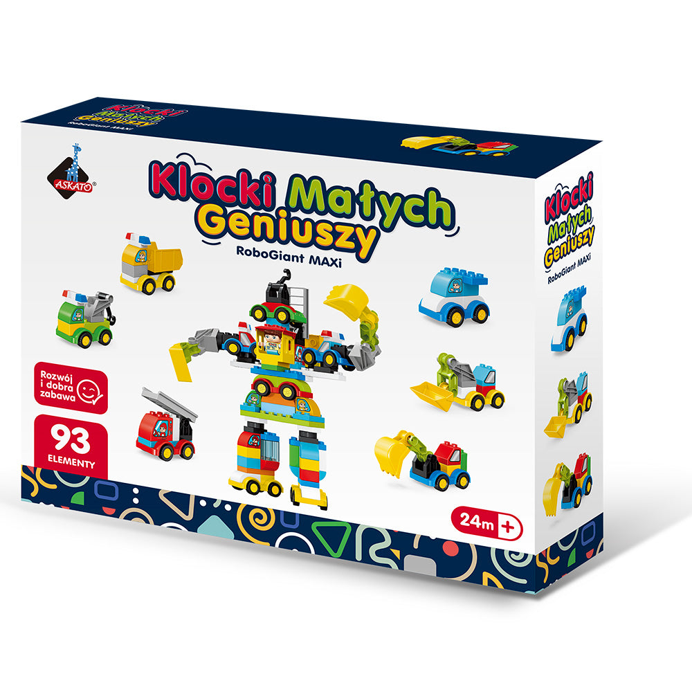 Askato Klocki Małych Geniuszy RoboGiant MAXi – 93 elementów