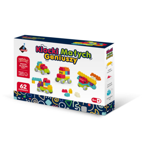 Askato Klocki Małych Geniuszy Soft – 62 elementy