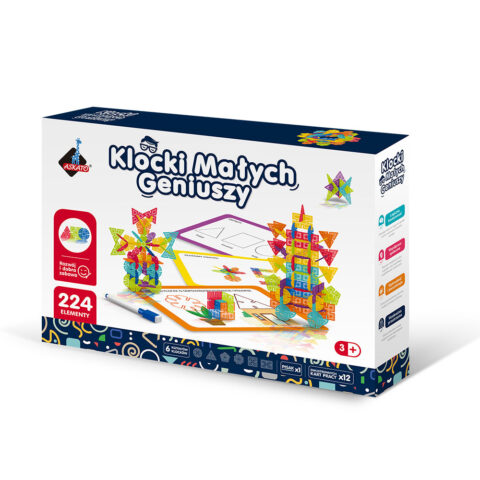 Askato Klocki Małych Geniuszy Geometryczne Śnieżynki – 224 elementy