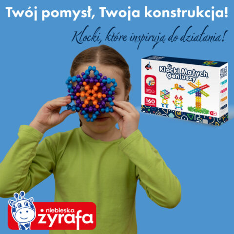 Askato Klocki Małych Geniuszy KWIATKI KULKI - 160 elementów